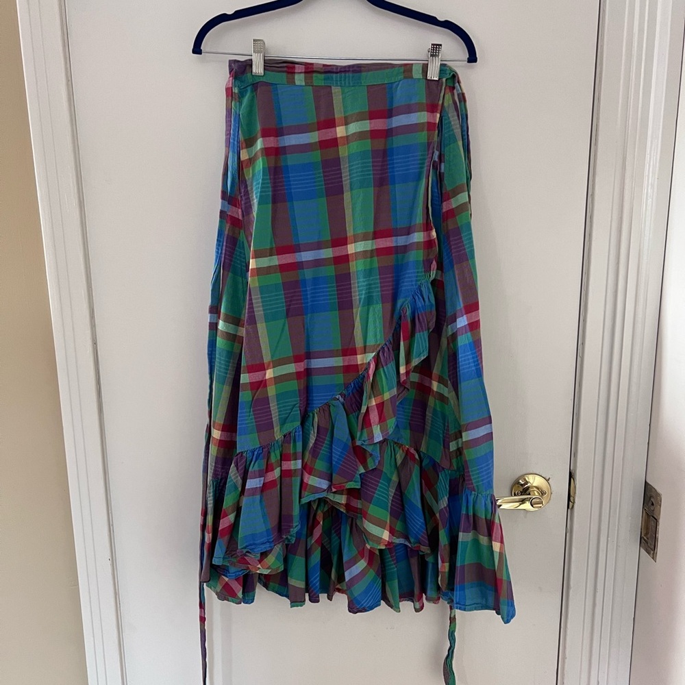 KJP Kiel James Patrick Summer Soiree Madras Skirt
